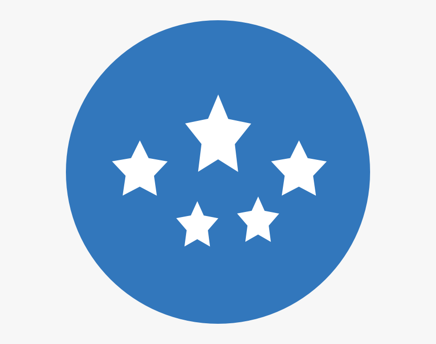 Medium Blue Stars Svg Clip Arts - Circle, HD Png Download