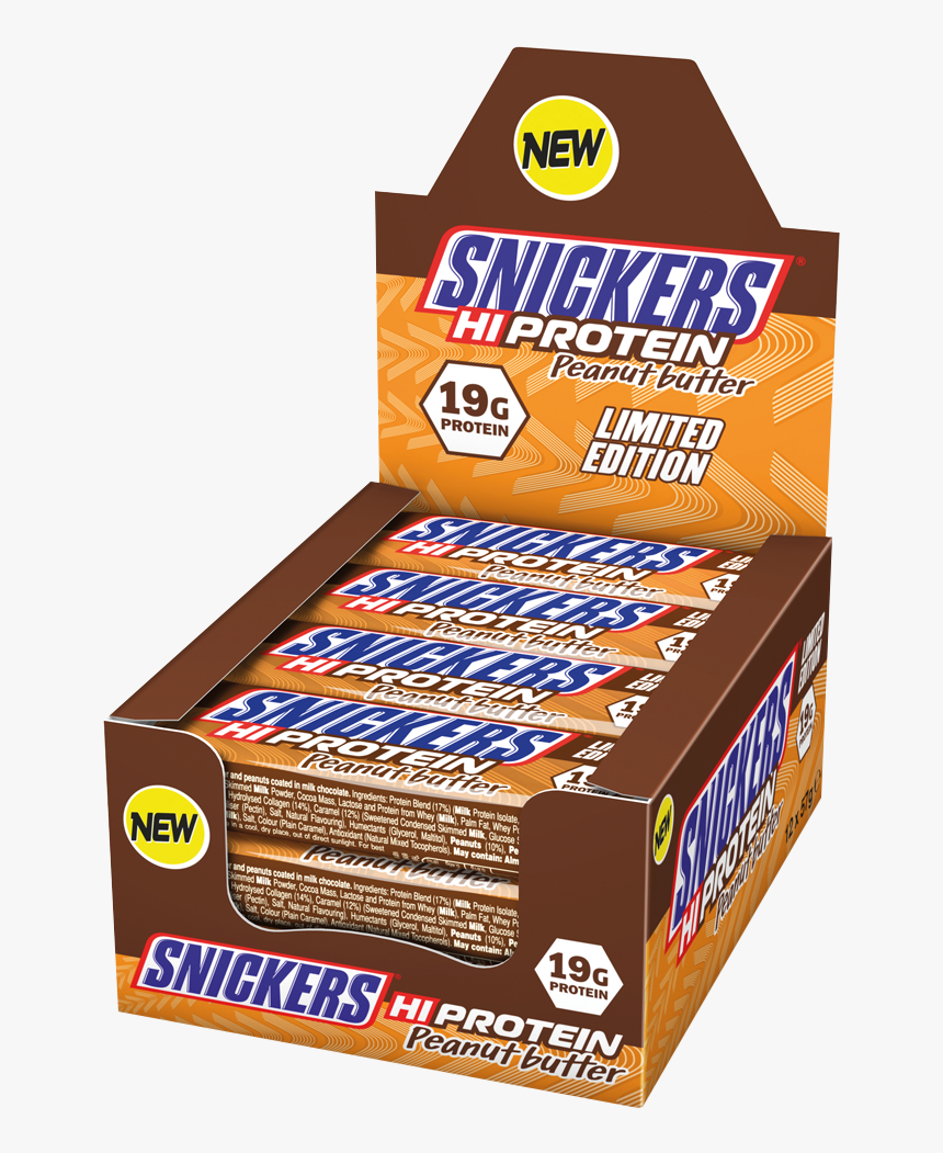 Snickers Hi-protein Bars Limited Edition 12x57g - Snickers Protein Bar Limited Edition, HD Png Download