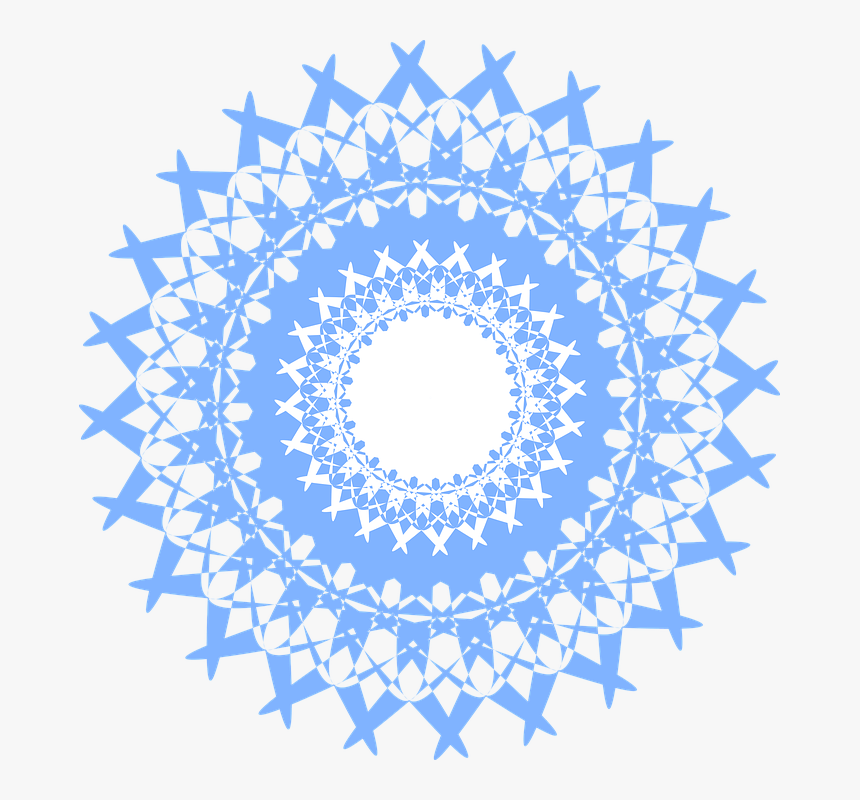 Mandala, Lace, Blue, Pattern - Chakra Png, Transparent Png