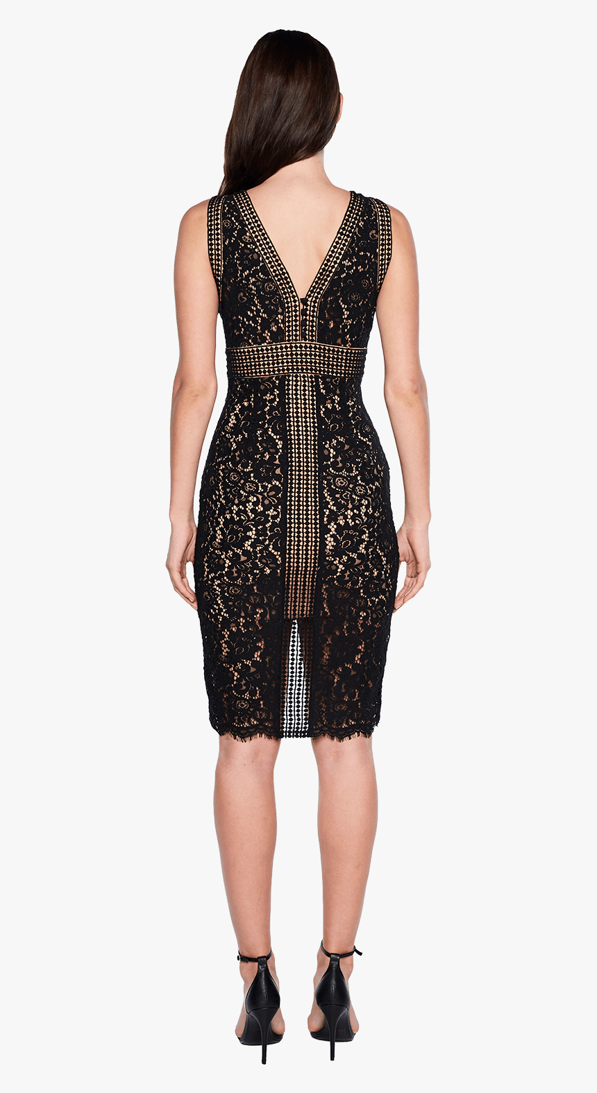 Circle Lace Dress In Colour Caviar - Little Black Dress, HD Png Download