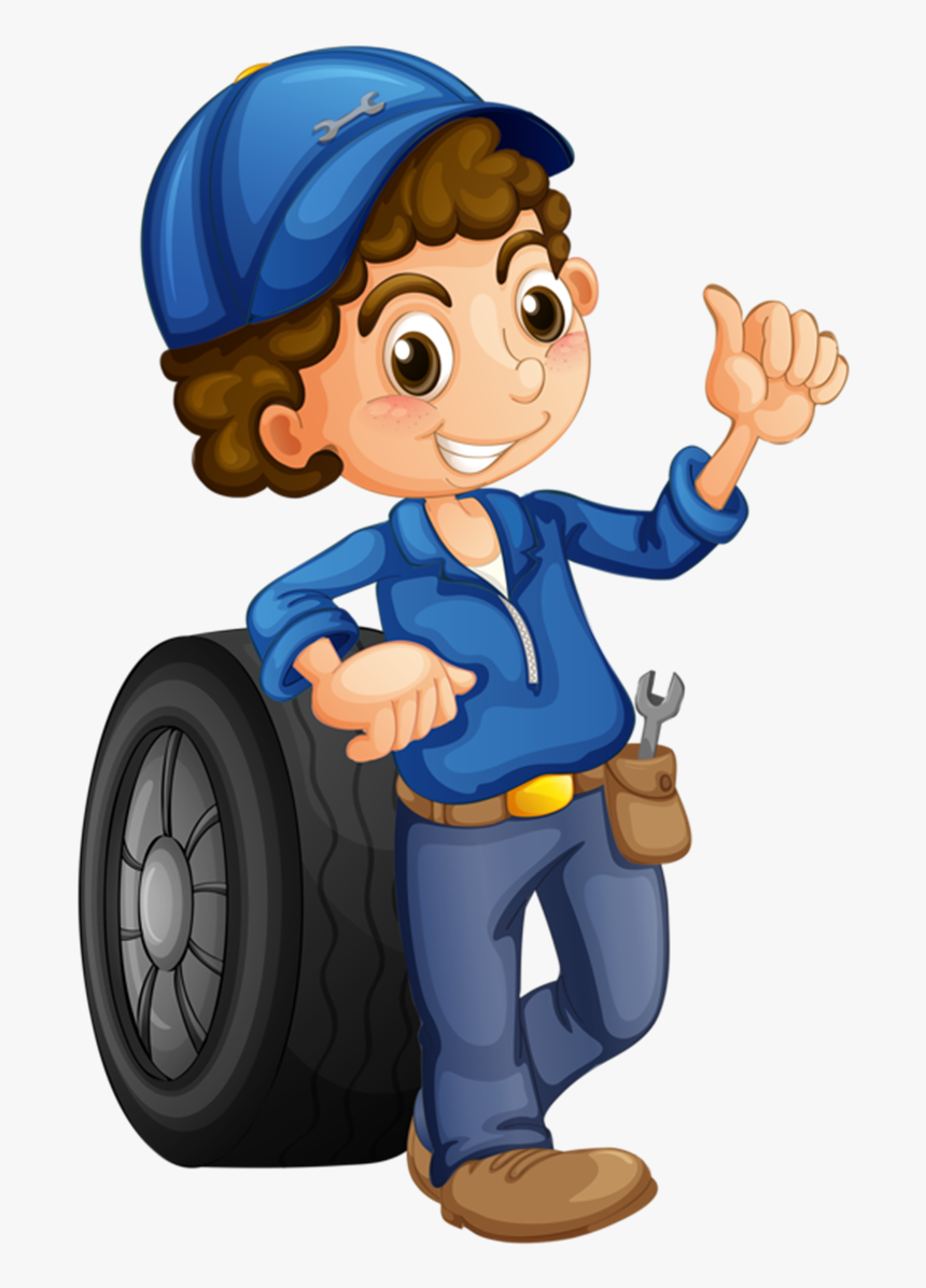 Vector Library Car Auto Illustration Maintenance Experts - Mechanics Cartoon, HD Png Download