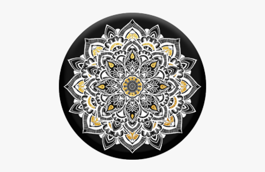 Golden Lace - Black And Gold Popsocket, HD Png Download