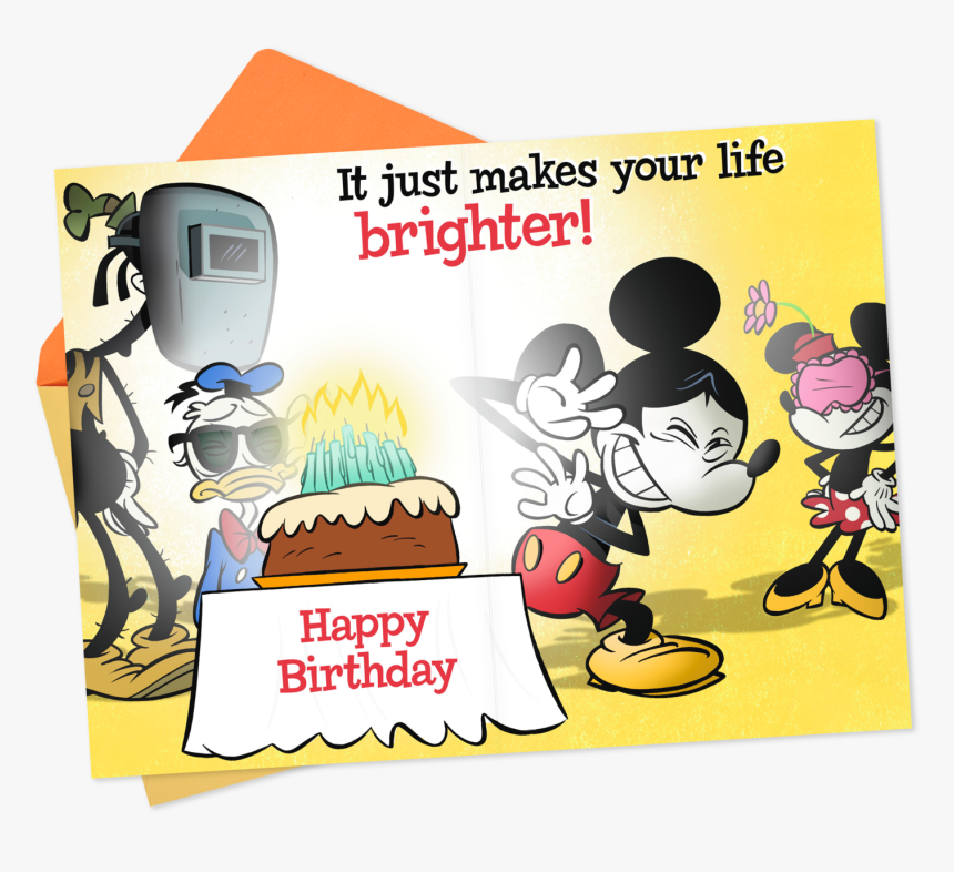 Disney Mickey Mouse And Gang Bright Birthday Card - Cartoon, HD Png Download