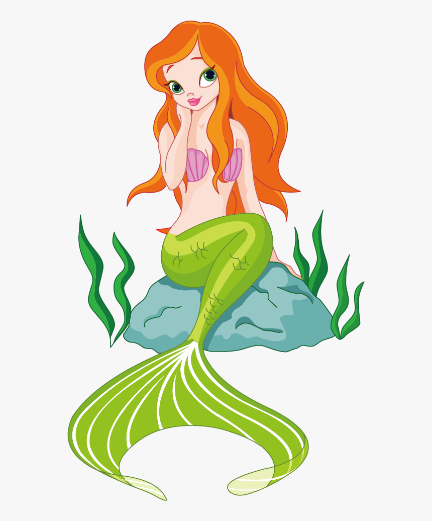 Beautiful Mermaid Cartoon, HD Png Download