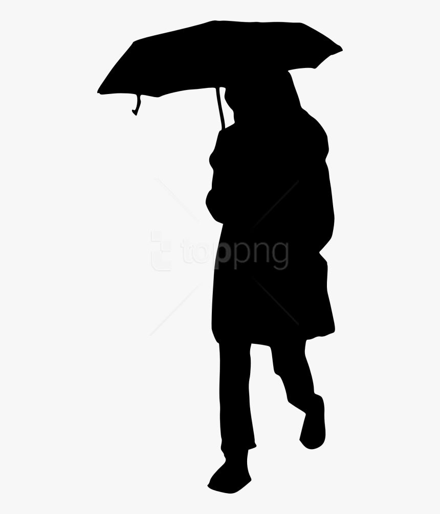 Free Png Woman Umbrella Silhouette Png - Clip Art Silhouettes Girl With Umbrella, Transparent Png