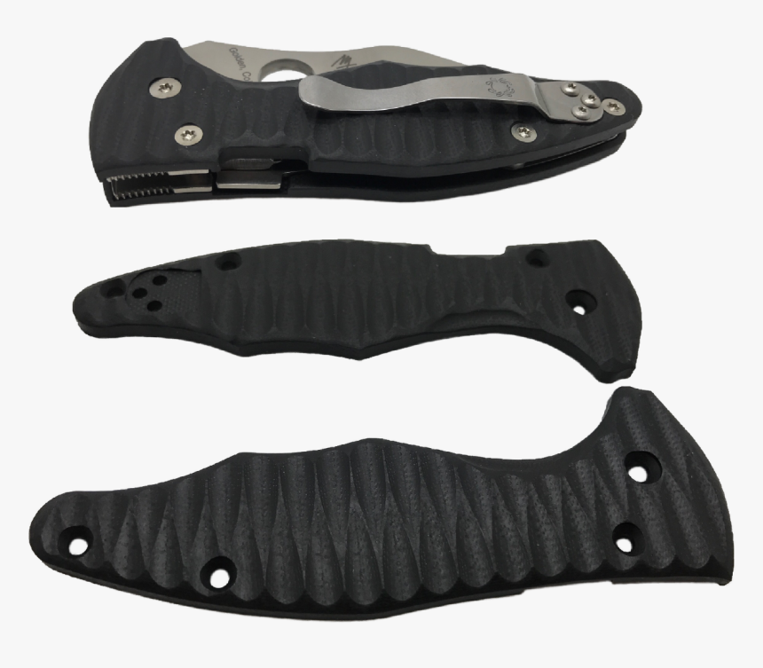 Allen Putman Black Grooved G10 Yojimbo 2 Blade Scales - Yojimbo 2 Scales, HD Png Download
