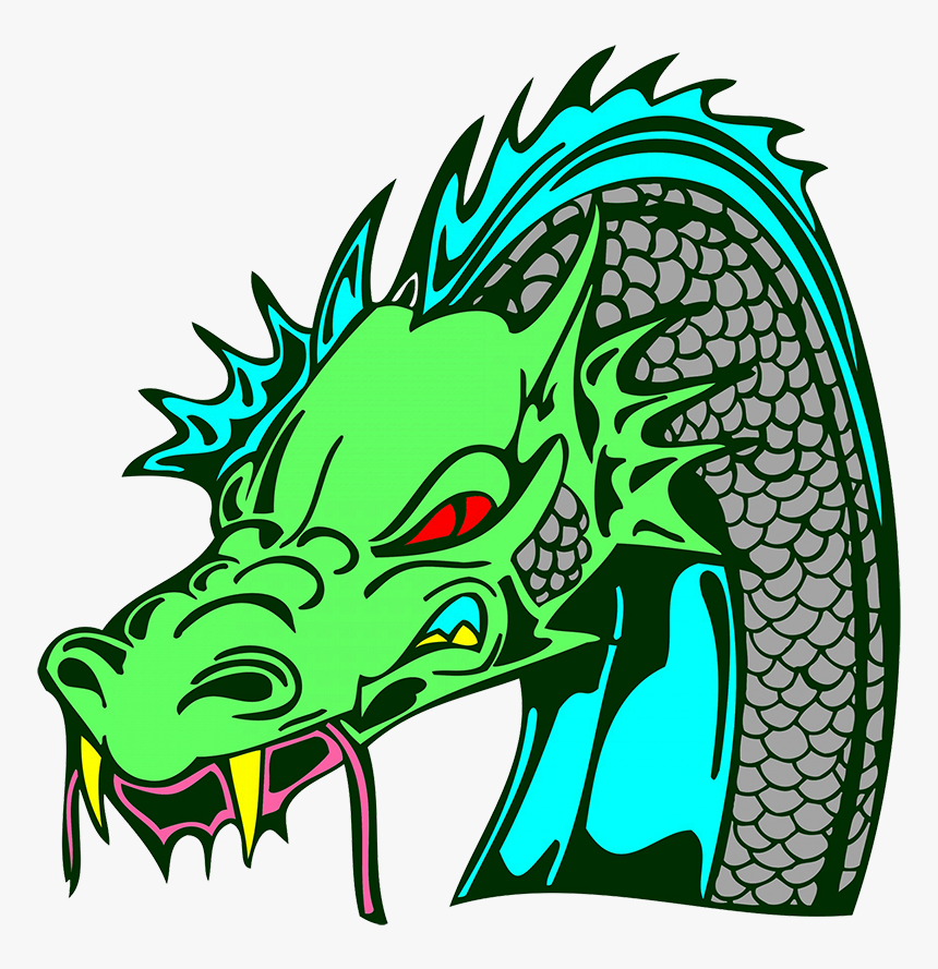 Green Dragon Head - Green Dragon Vector Png, Transparent Png