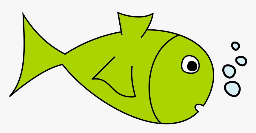 Transparent Flounder Png - Cartoon Transparent Green Fish, Png Download