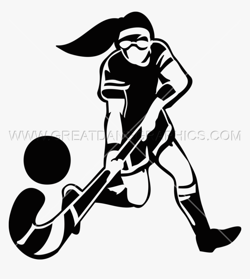 Female Field Hockey Production Ready Artwork For T - Field Hockey Player Drawing, HD Png Download
