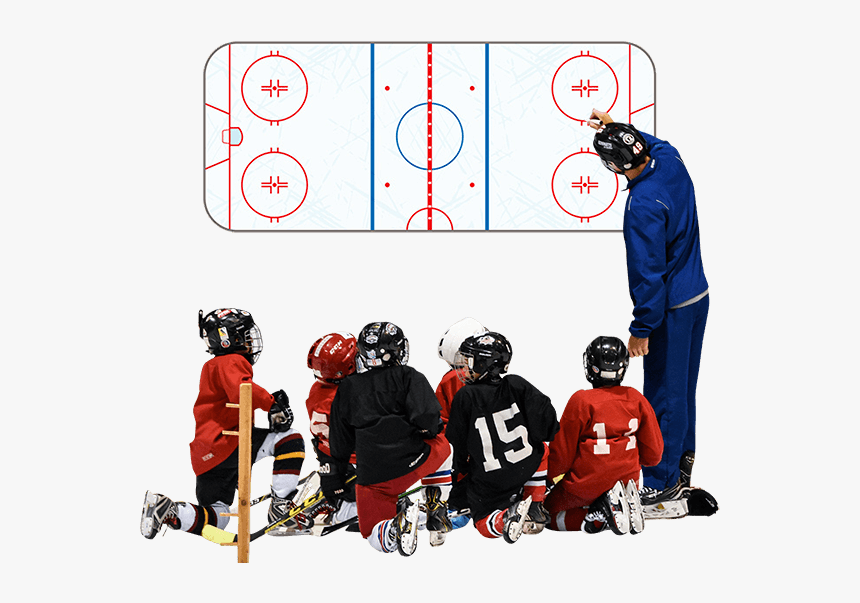 Coach Teach Hockey Player - College Ice Hockey, HD Png Download