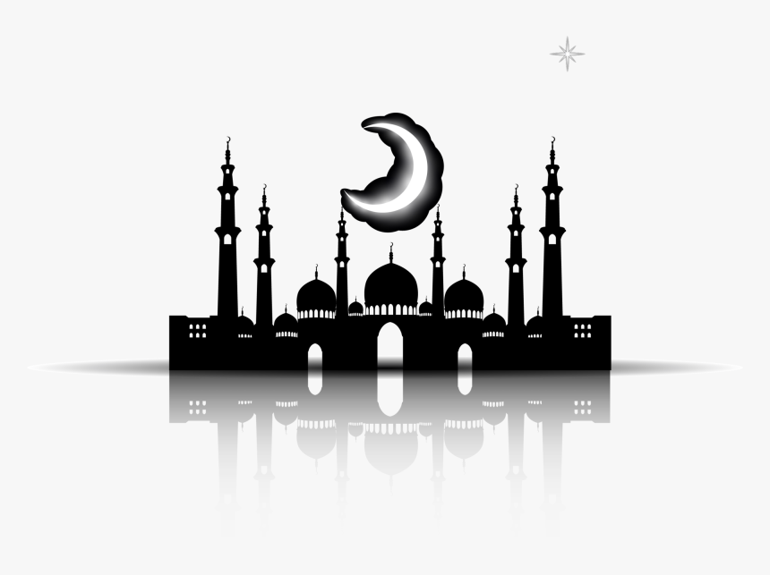 Silhouette Mosque Islamic Black Halal Church Architecture - Sheikh Zayed Mosque, HD Png Download