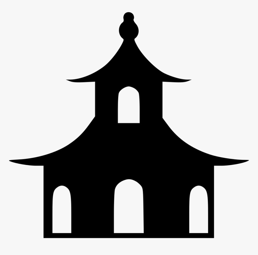 Church Silhouette Clip Art - Church Symbol On Map, HD Png Download