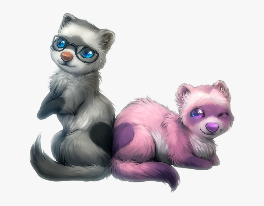 Drawn Ferret Kawaii - Anime Ferret Drawing, HD Png Download