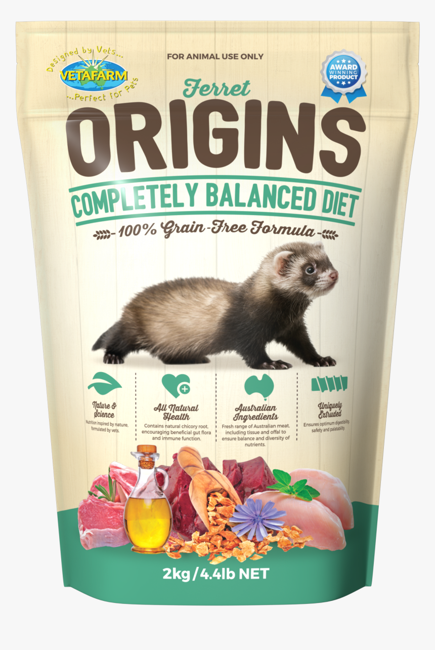 Vetafarm Ferret Origins 2kg - Vetafarm Rodent Origins Rat & Mouse Food, HD Png Download