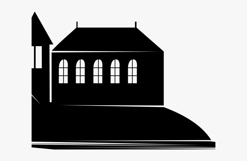 Church Silhouette Cliparts - Church Building Silhouette, HD Png Download