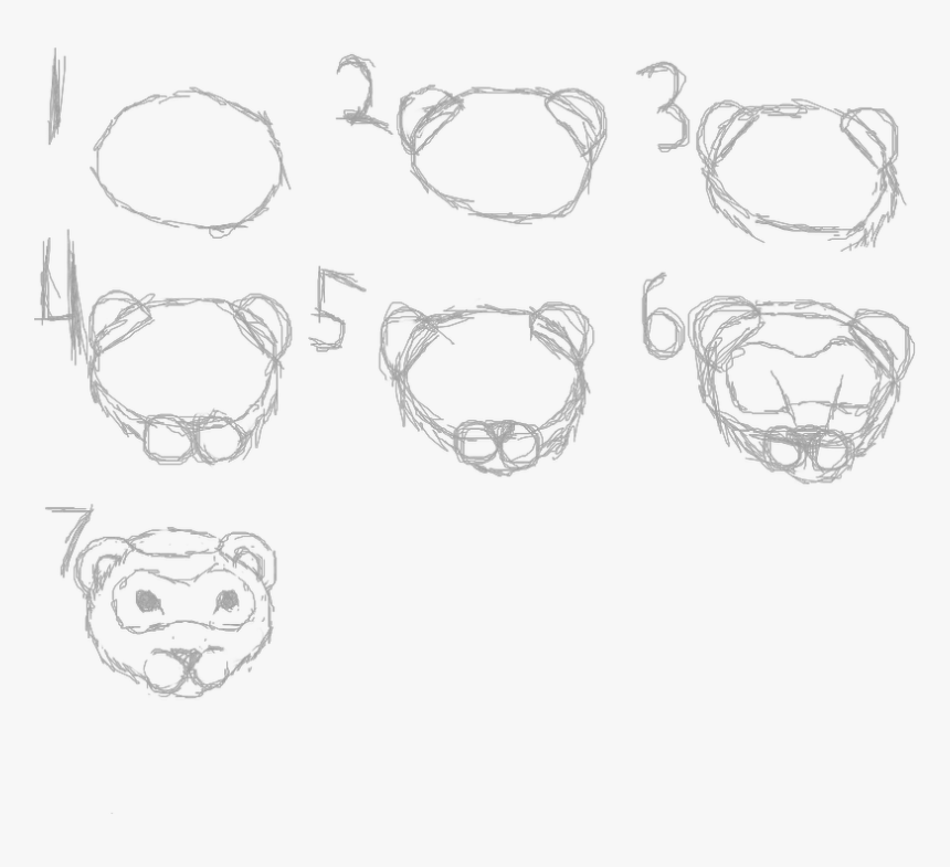 How To Draw A Cartoon Black Footed Ferret Eyes Drawing - Draw A Ferret Head, HD Png Download