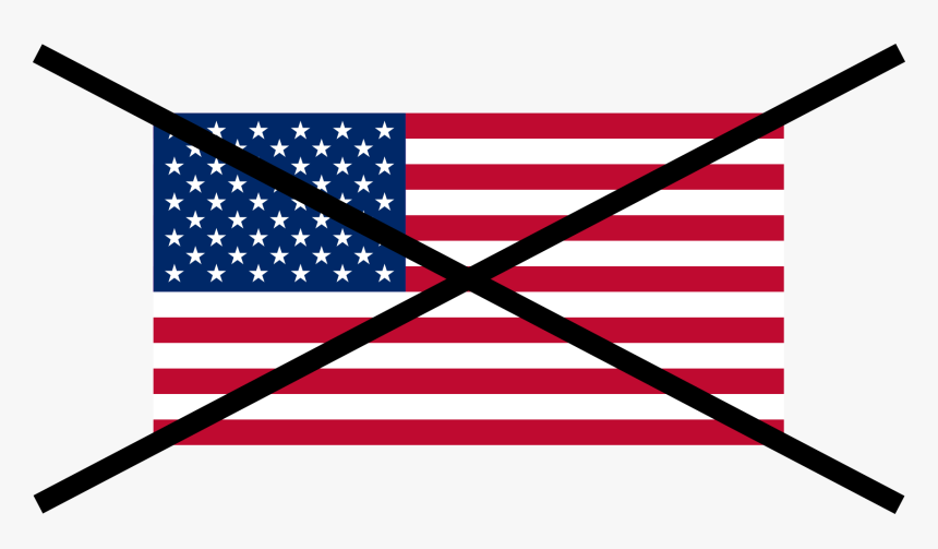 American Flag Crossed Out, HD Png Download