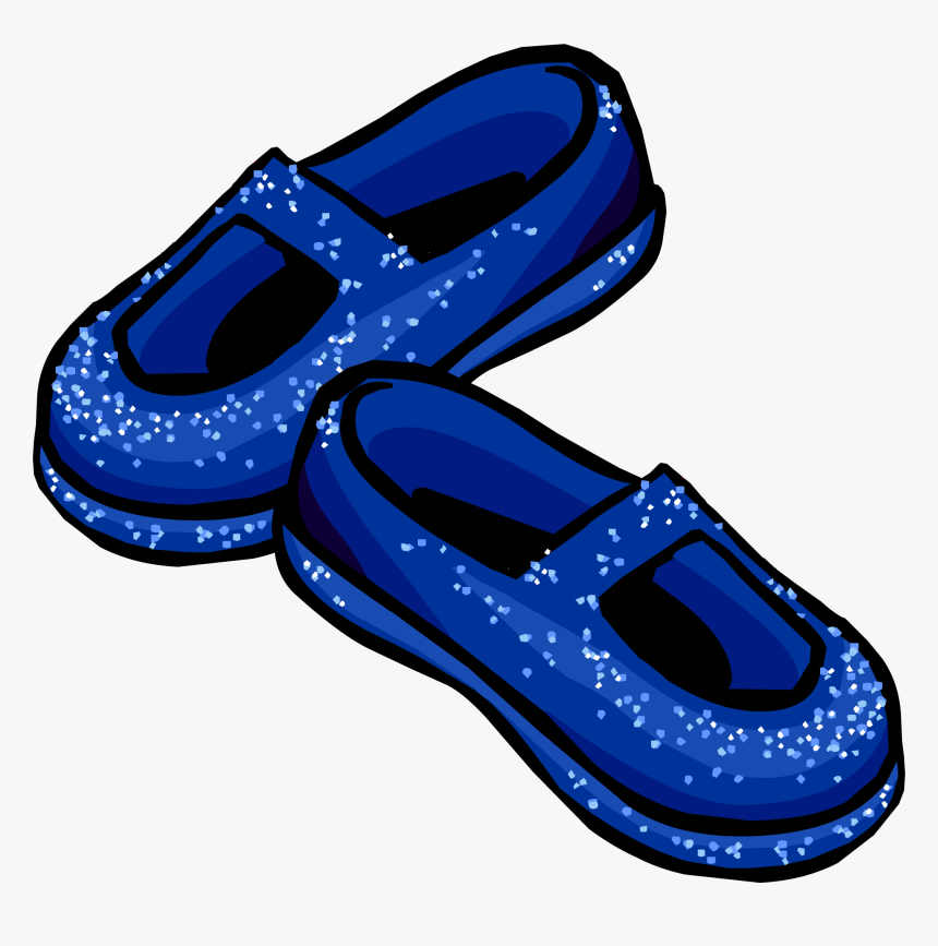 Blue Stardust Slippers - Blue Slippers Clip Art, HD Png Download