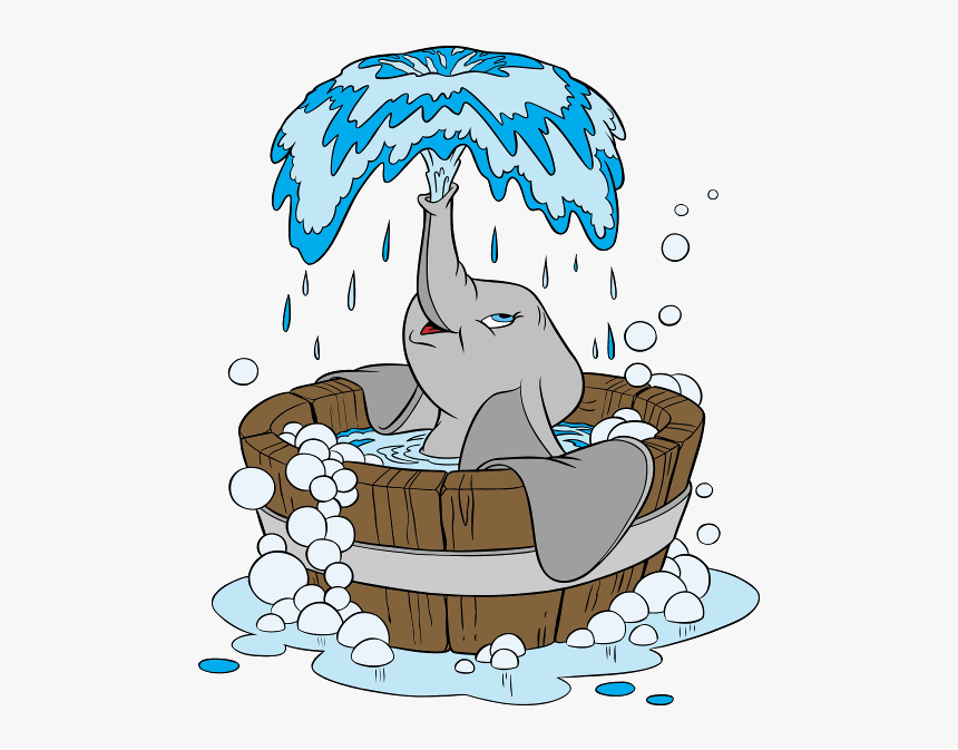 Baby Elephant Clip Art The Cliparts - Baby Elephant With Water Clipart, HD Png Download