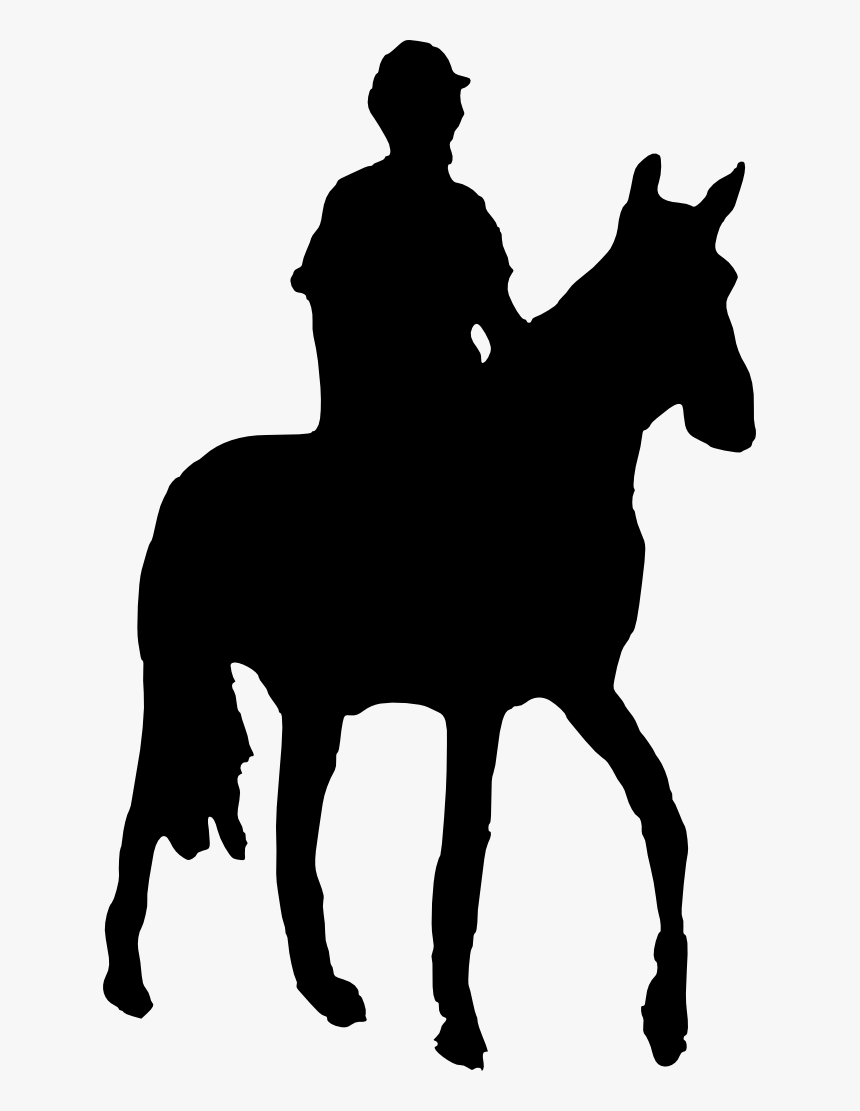 15 Man Riding Horse Silhouette - Silhouette Horse Riding Clipart, HD Png Download