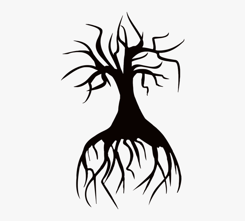 Barren, Dead, Roots, Silhouette, Tree - Save The World Stickers, HD Png Download