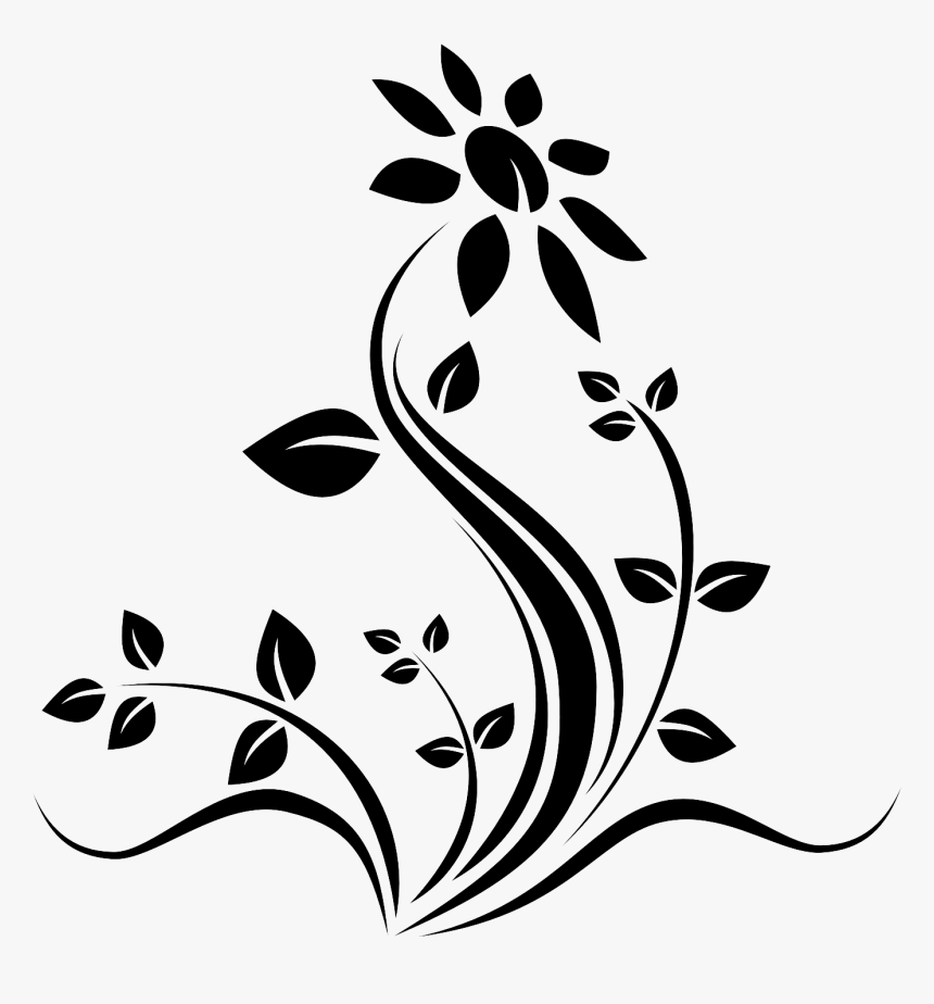 Png Transparent Image Pngpix - Flower Art Silhouette Png, Png Download