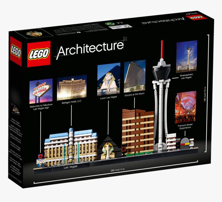 Transparent Las Vegas Skyline Silhouette Png - Lego Architecture Las Vegas, Png Download