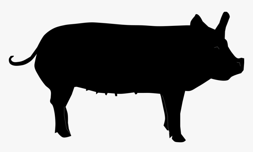 Pig Silhouette - Clip Art, HD Png Download