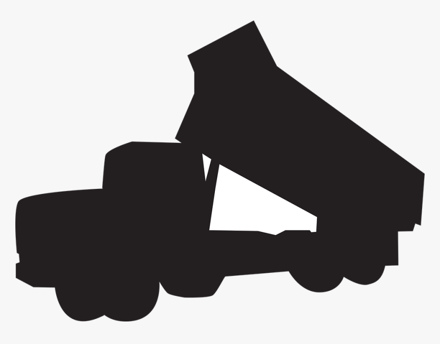 Dump Truck, Truck, Construction, Vehicle, Equipment - Dump Truck Silhouette Vector, HD Png Download