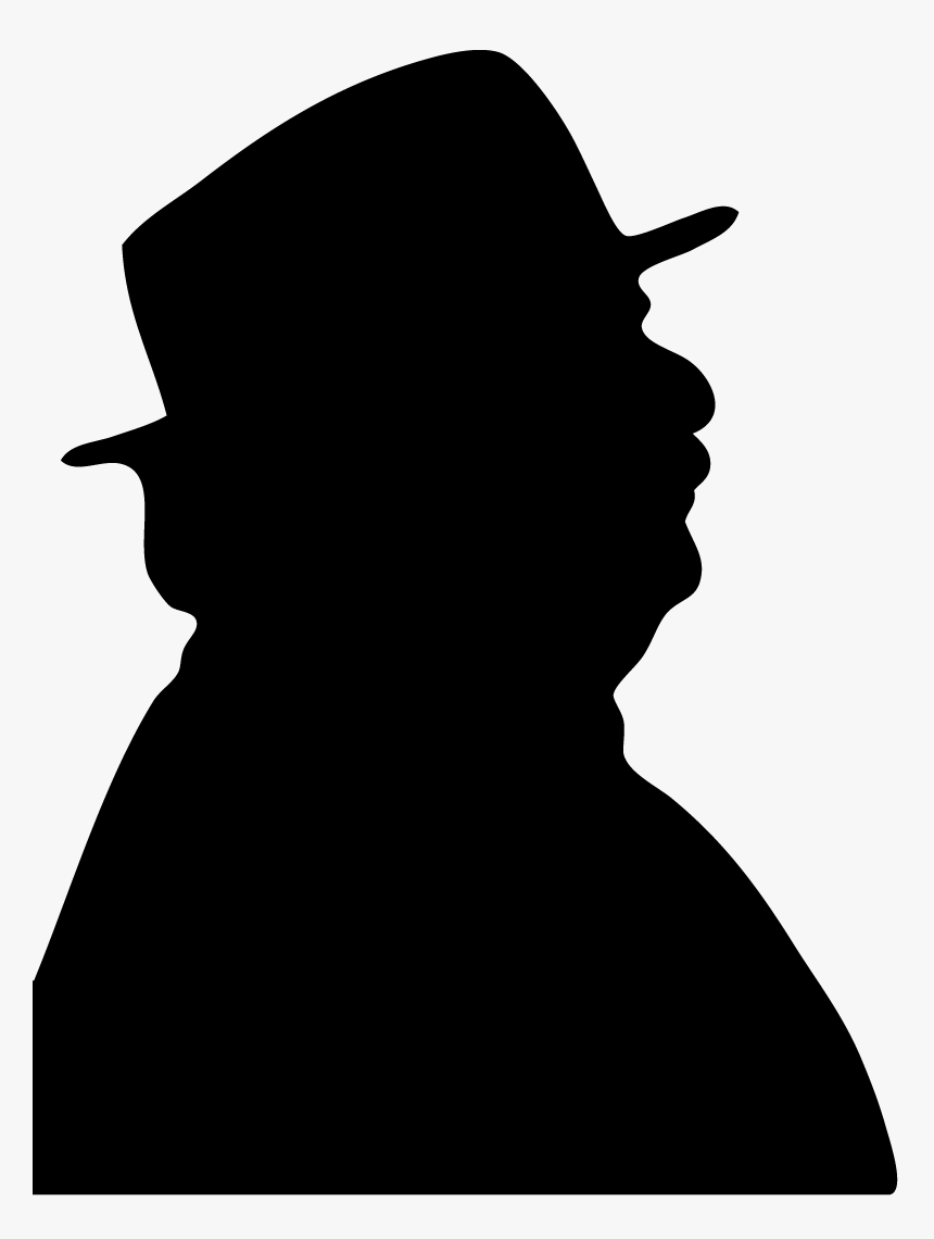 Silhouette Of A Old Man, HD Png Download