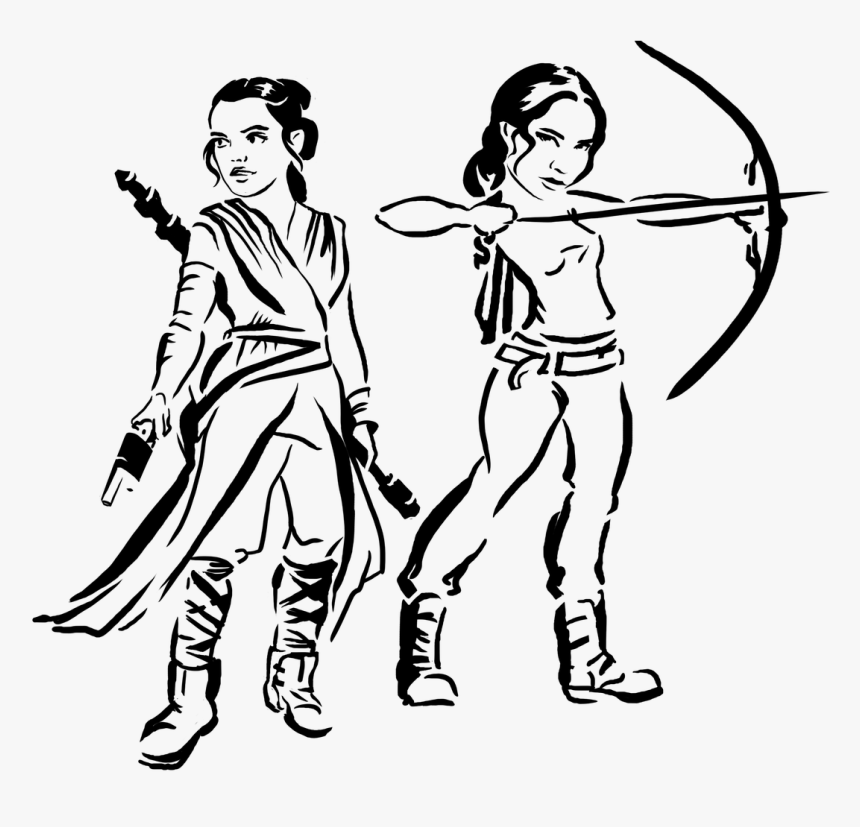 Archer Katniss Hunger Free Picture - Hunger Games Katniss Drawing, HD Png Download