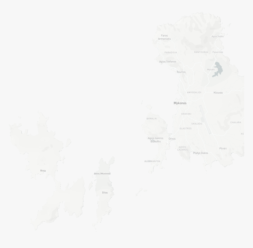 Mappa Spiagge Di Mykonos, HD Png Download