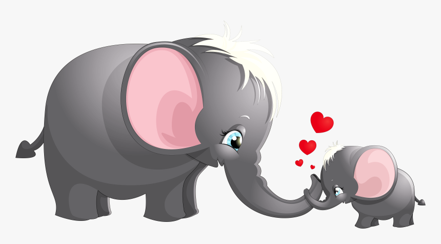 Clip Art Pin By Brittney Shalna - Clipart Elephants Mom And Baby, HD Png Download