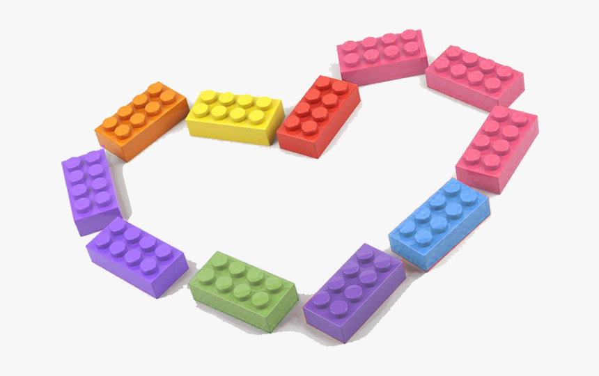 Lego Heart Silhouette Multi - Toy Block, HD Png Download