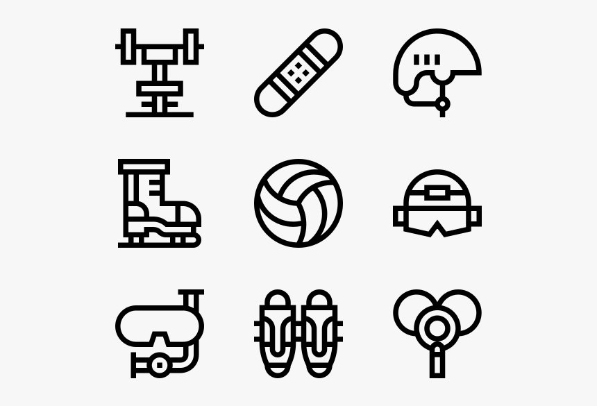 Sport Equipment - Hobbies Icons Png, Transparent Png
