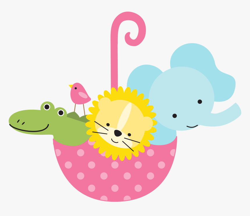 Image Result For Baby Elephant Wooden Tub Clipart Baby - Baby Animal Shower Clip Art, HD Png Download