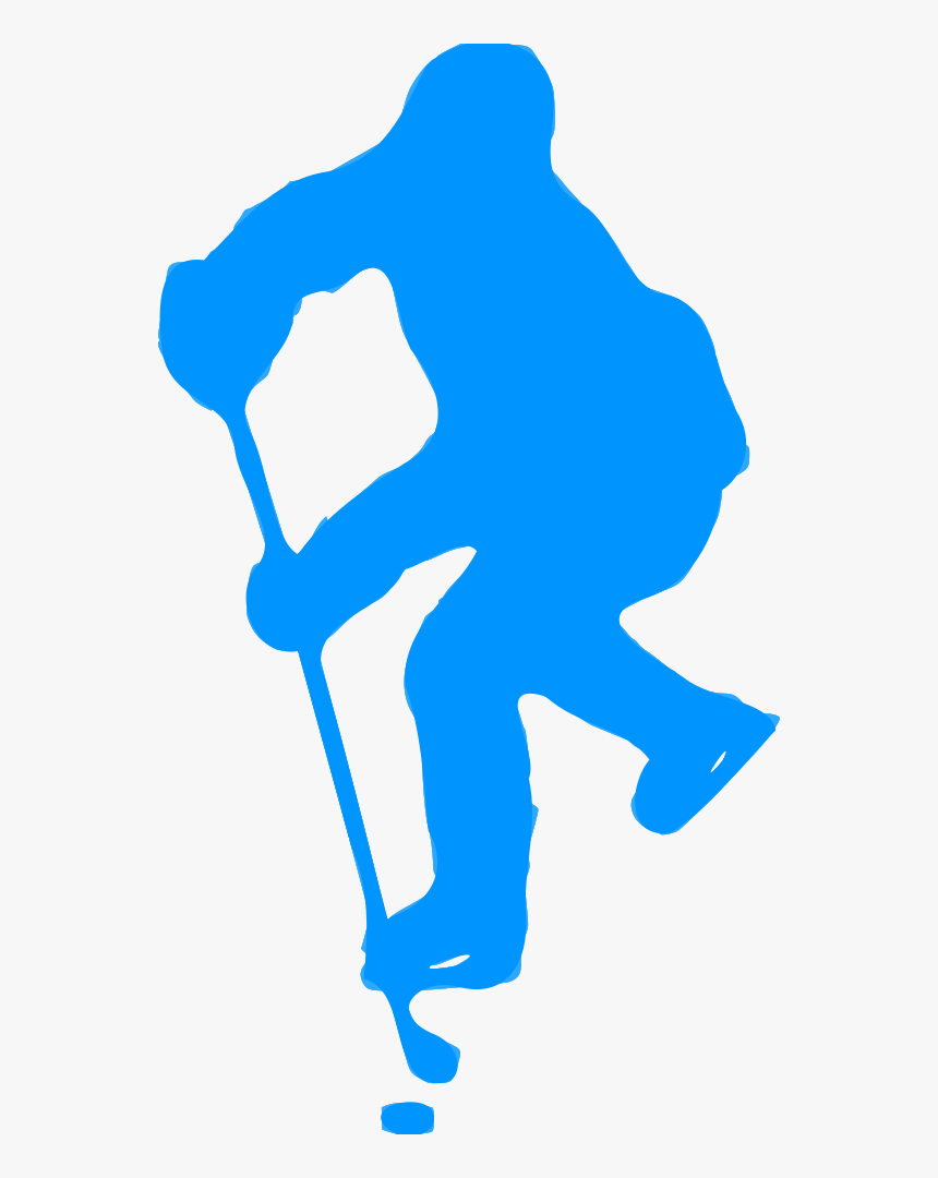 Silhouette Hockey - Ice Hockey Player Silhouette Png, Transparent Png