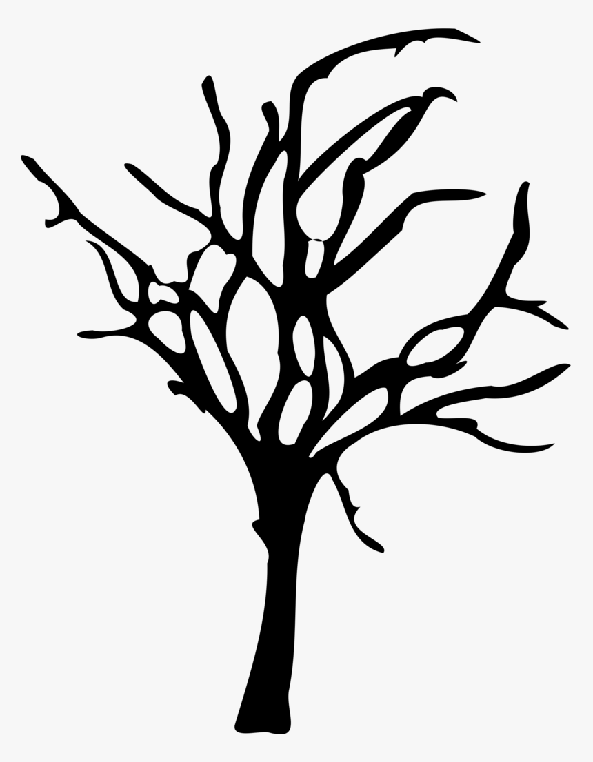 Fall Tree Silhouette At - Dead Tree Clipart, HD Png Download