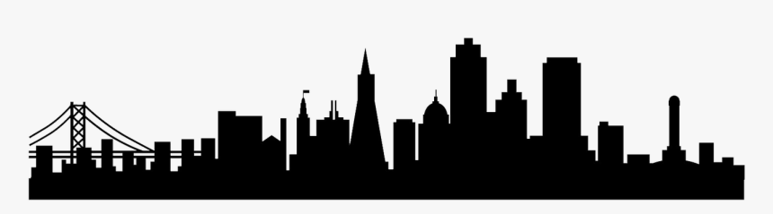 Charlotte Skyline Silhouette Png - Silhouette San Francisco Skyline, Transparent Png