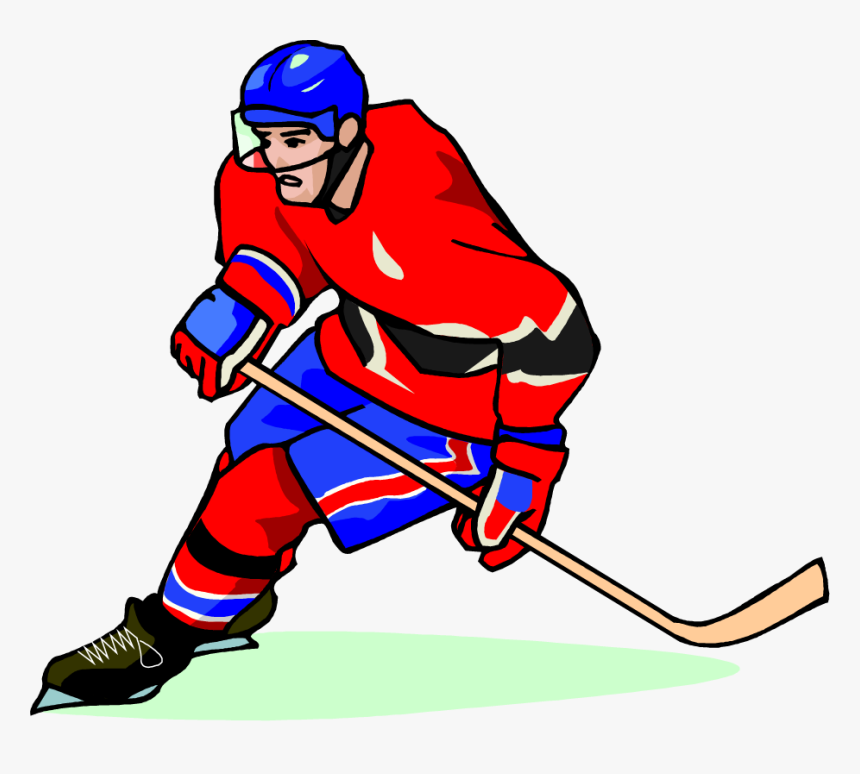Free Hockey Player Vector Art Clip Art Image From Free - Hockey Players In Cartoon Png, Transparent Png