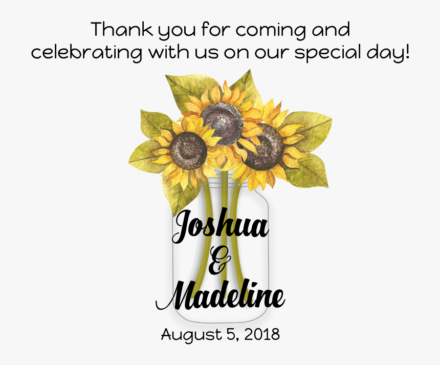 Sunflowers Png Mason Jar - Portable Network Graphics, Transparent Png