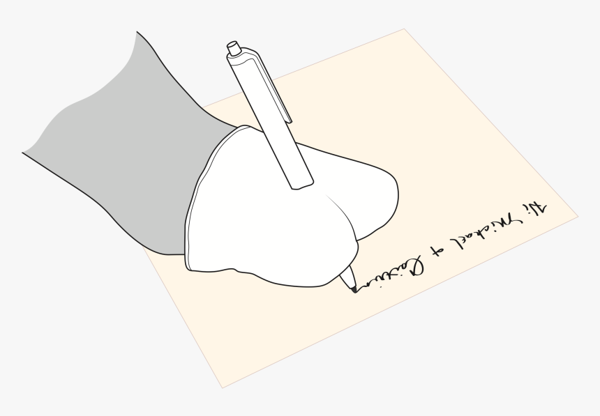 A Technical Drawing Of Cindy S Hand, Wearing The Pen - Illustration, HD Png Download