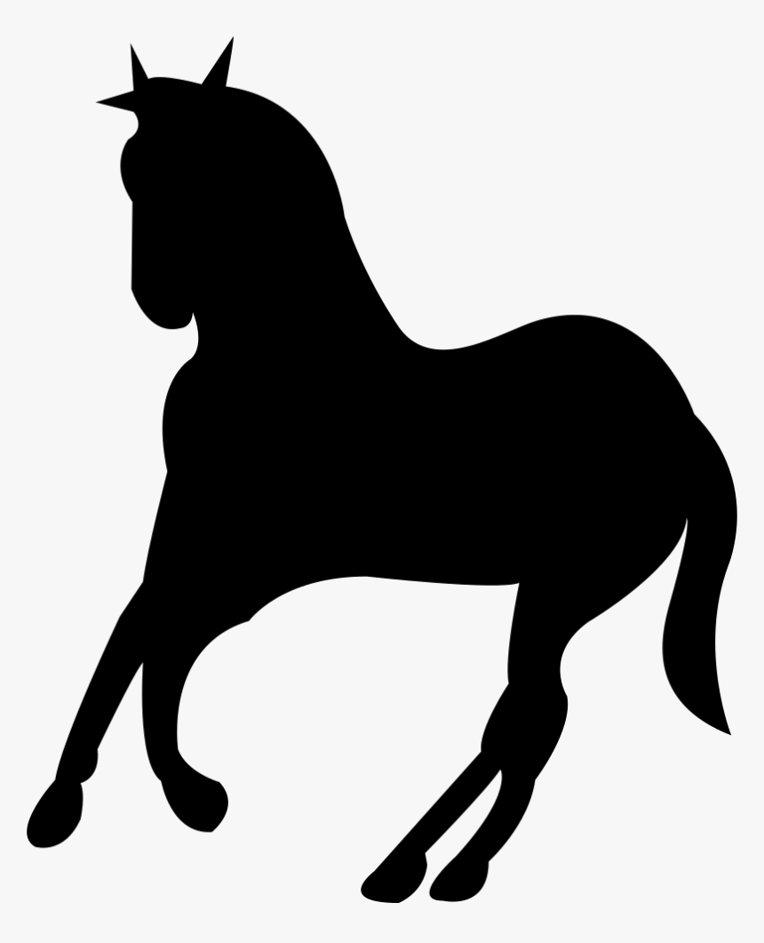 Transparent Horse Clipart Black And White - Running Black Horse Logo, HD Png Download