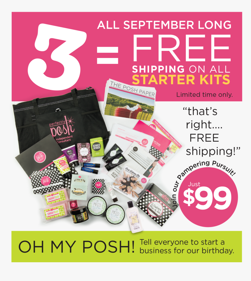 We Are Celebrating Our 3rd Birthday With Perfectly - Posh Starter Kit Sale, HD Png Download