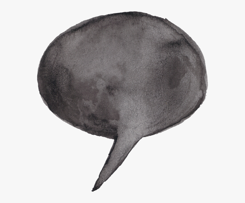 Black Watercolor Speech Bubble, HD Png Download