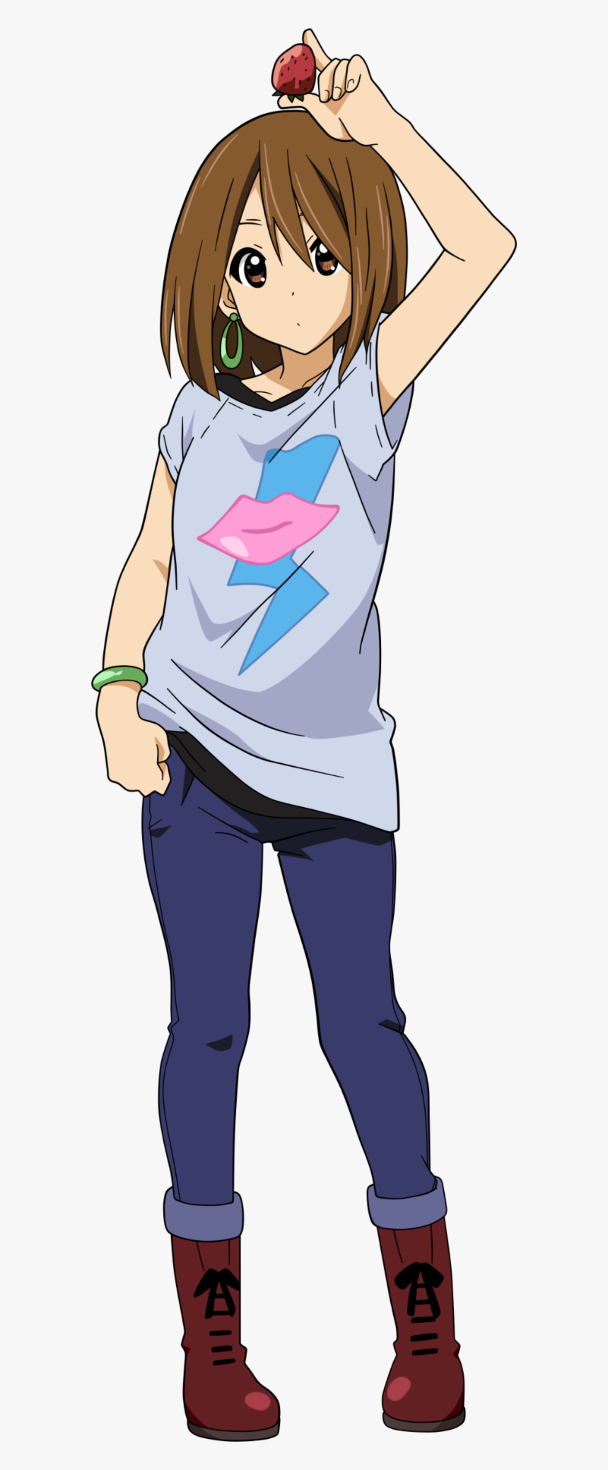 Yui Listen Attire - K On Yui Listen, HD Png Download