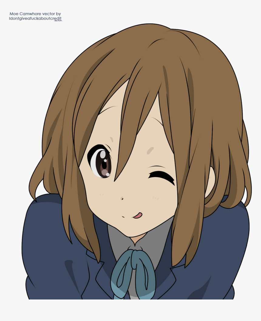 K-on Hirasawa Yui Transparent Png Vector Trace Signed - K On Yui Transparent, Png Download