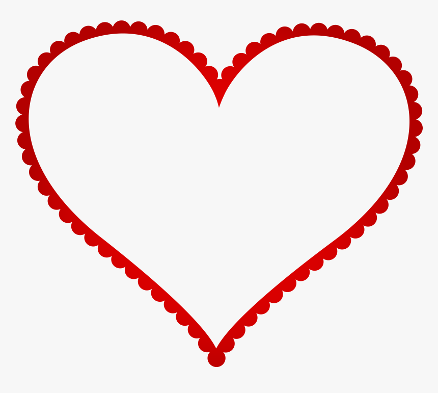 Red Heart Border Frame Transparent Png Clip Art, Png Download