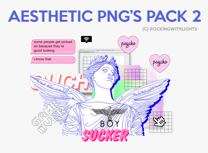 Clip Art 80s Aesthetic Generator - Transparent Aesthetic Png Pack, Png Download