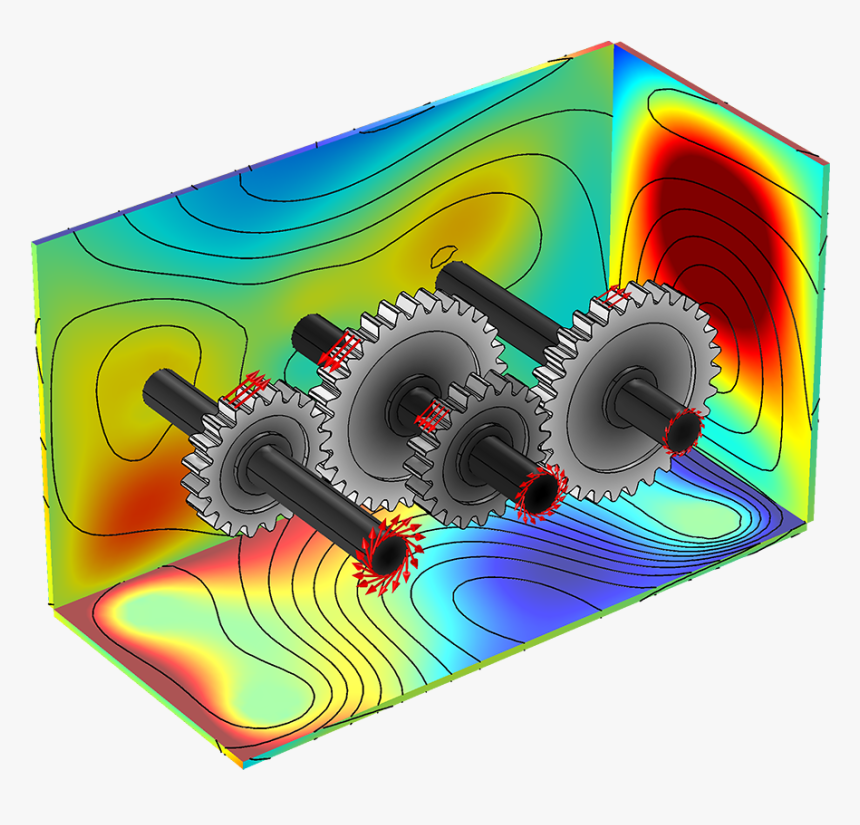 A Aceleração Normal Na Carcaça Devido Às Vibrações - Gear Vibrations, HD Png Download